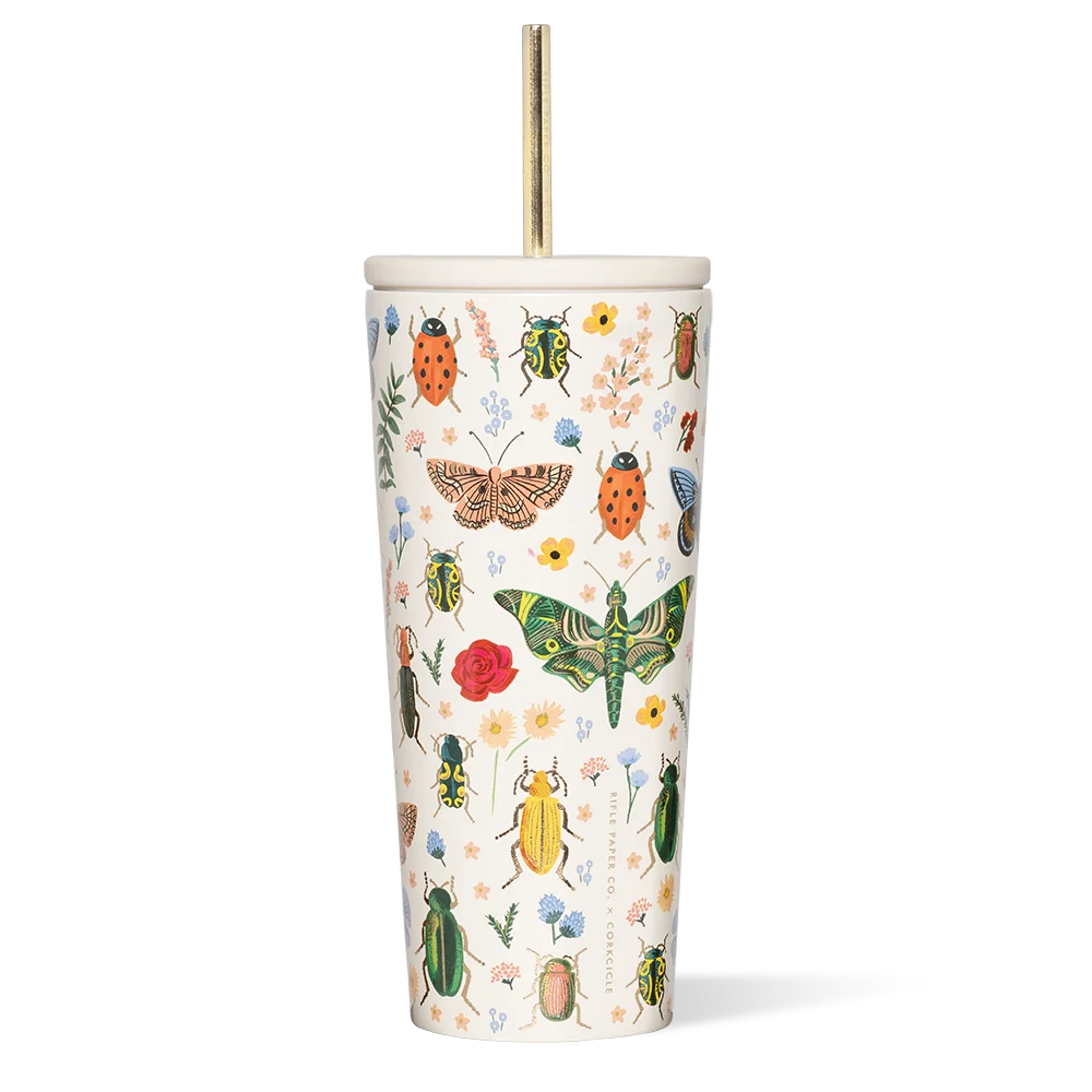 Corkcicle Rifle Paper Co. Cold Cup - 24oz / Peacock Blue - Image 2