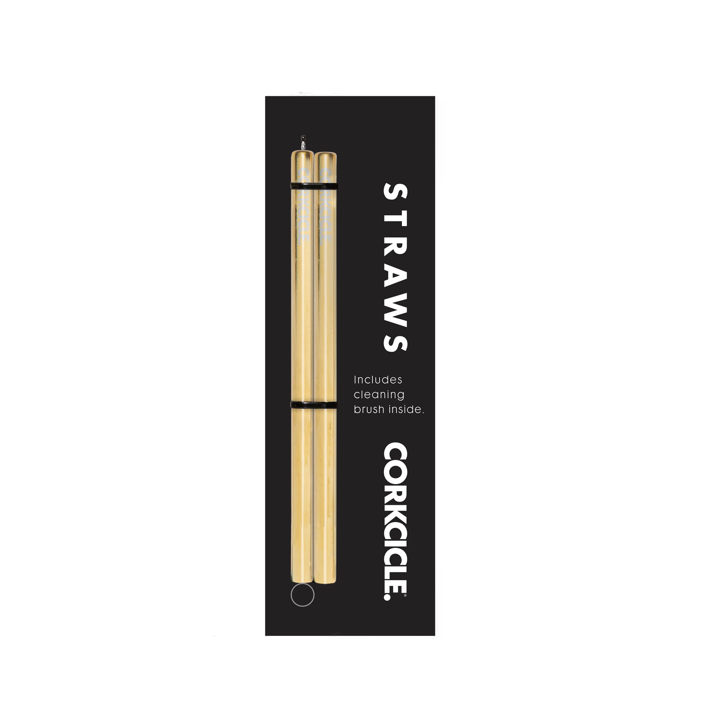 Corkcicle Cocktail Straw 2-Pack - Cocktail Straw 2-Pack / Gold