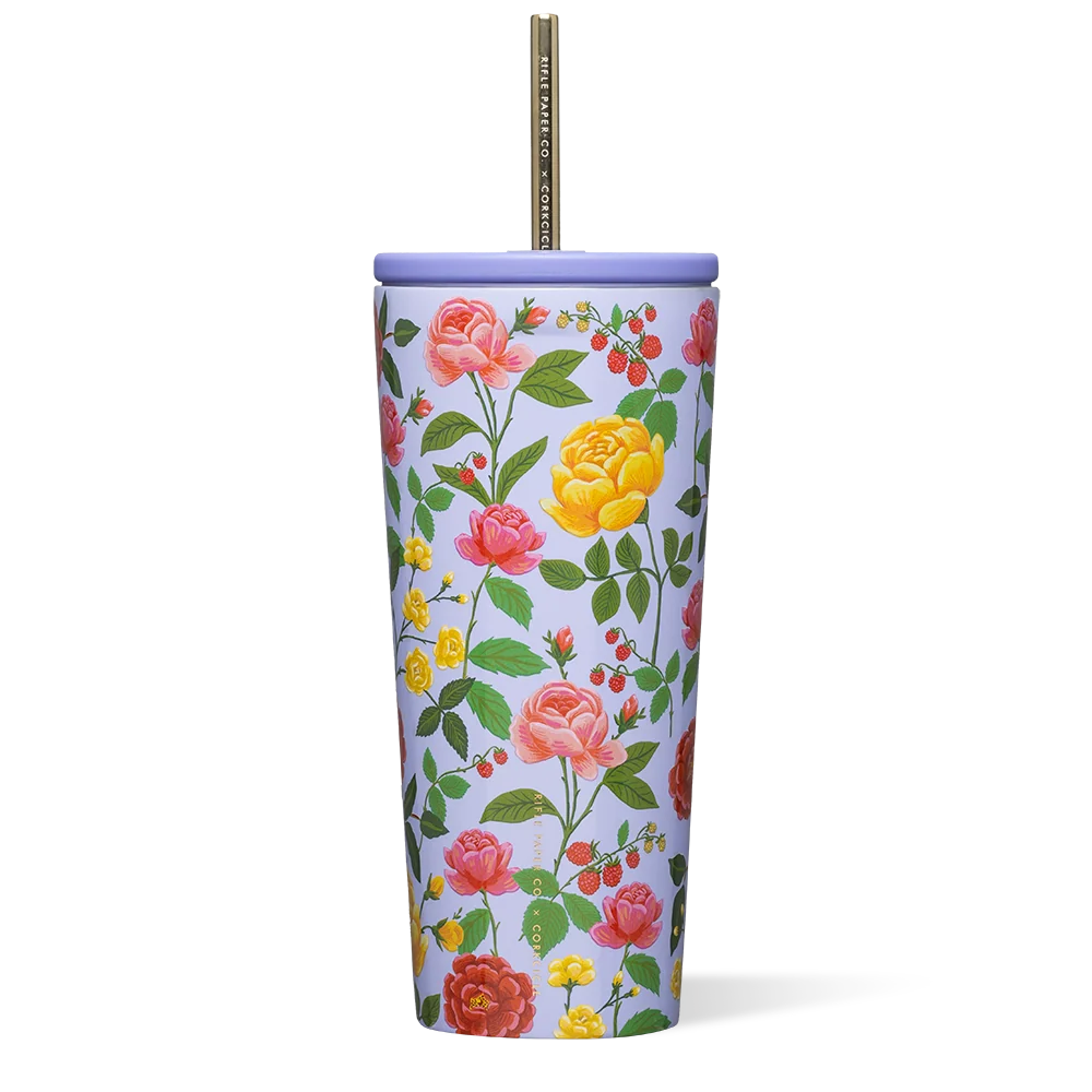 Corkcicle Rifle Paper Co. Cold Cup - 24oz / Peacock Blue - Image 4