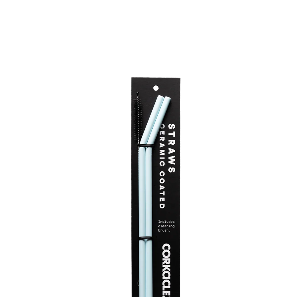 Corkcicle Ceramic Coated Straw Set - Straw Set / Ceramic Powder Blue