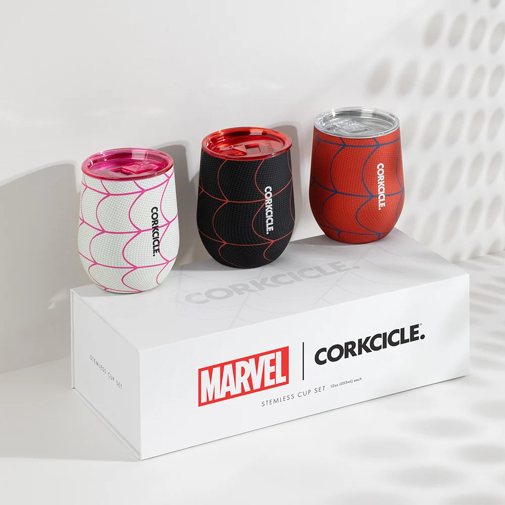 Corkcicle Spider-Man Stemless Set (3) - Image 2