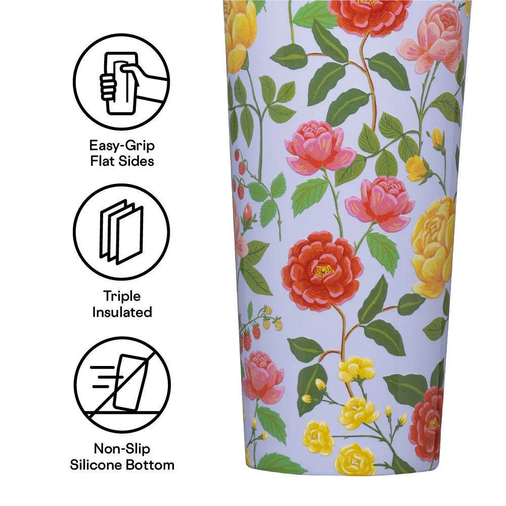 Corkcicle Rifle Paper Co. Cold Cup - 24oz / Peacock Blue - Image 8