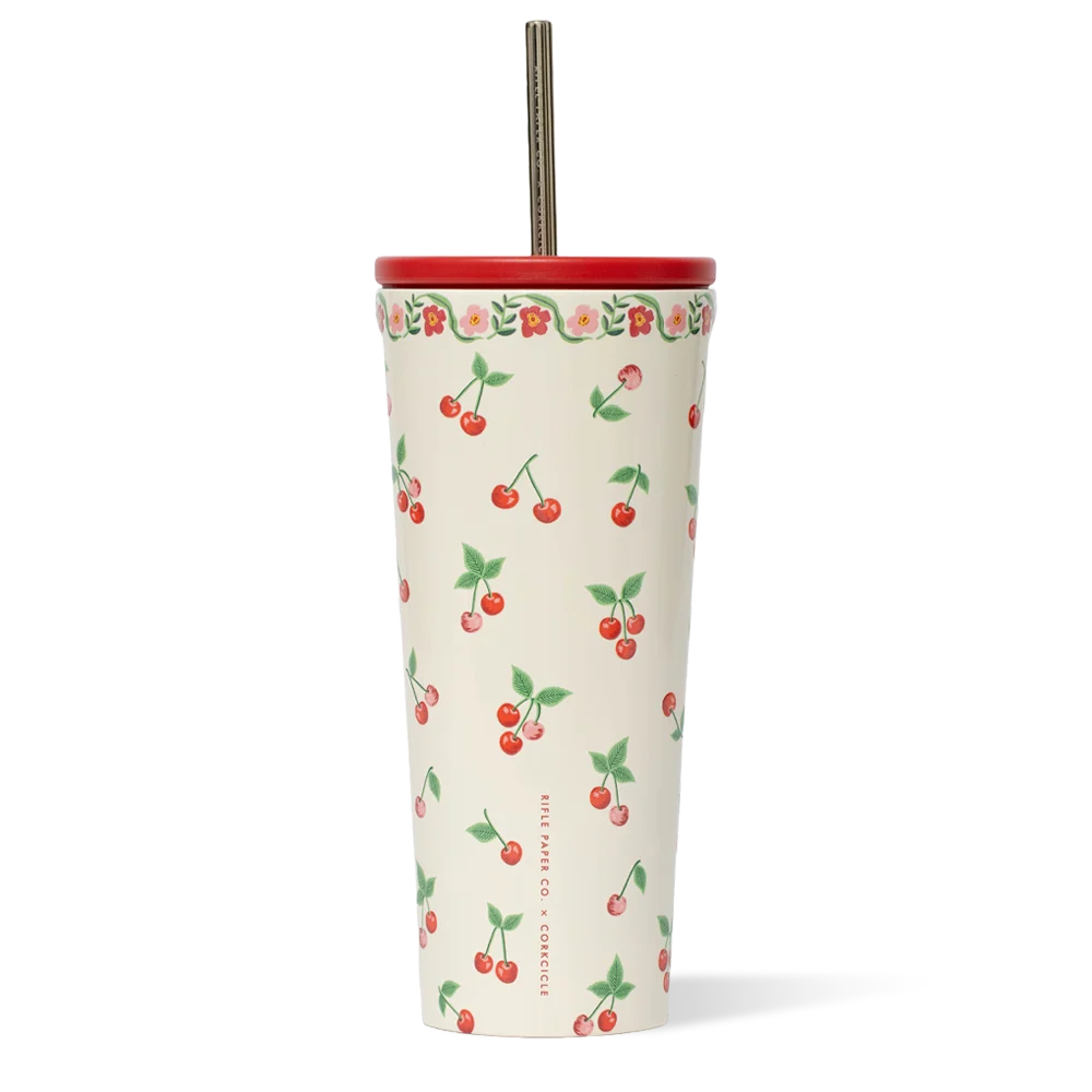 Corkcicle Rifle Paper Co. Cold Cup - 24oz / Peacock Blue - Image 10