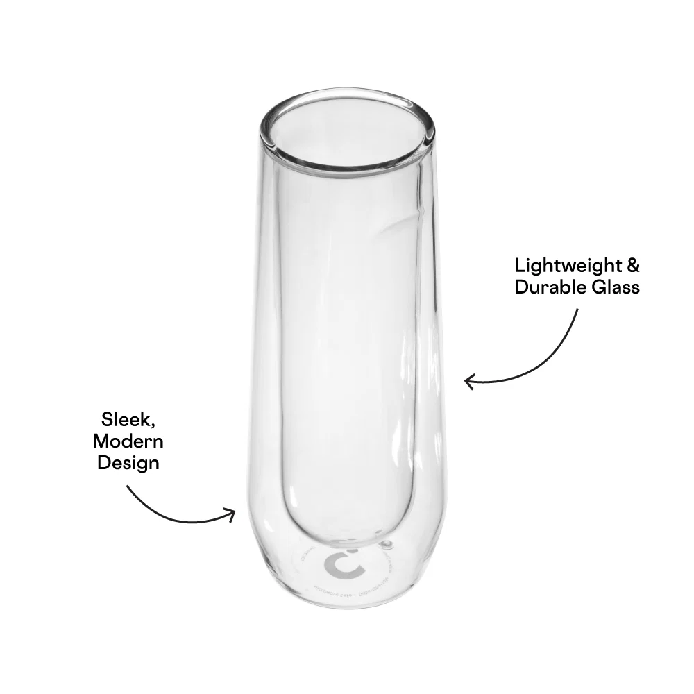 Corkcicle Stemless Flute Glass Set (2) - Image 2