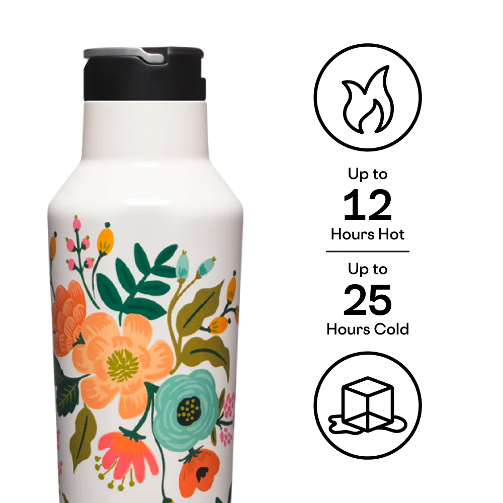 Corkcicle Rifle Paper Co. Sport Canteen - 20oz / Cream Lively Floral - Image 9